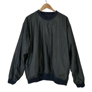 Vintage Cyrk Gingham Pullover Windbreaker Mens L Gray Lightweight Streetwear